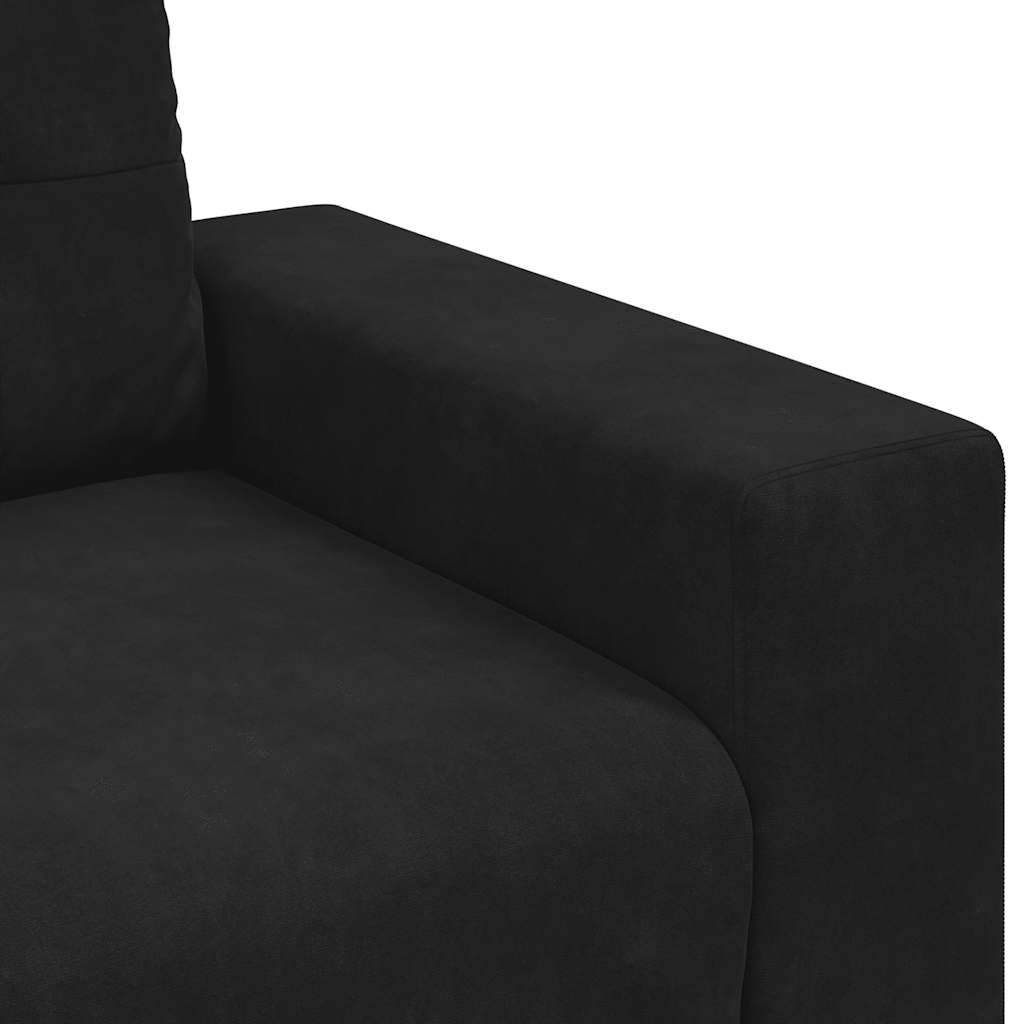 Zweisitzer-Sofa Schwarz 160x77x82 cm Samt