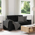 Zweisitzer-Sofa Schwarz 160x77x82 cm Samt