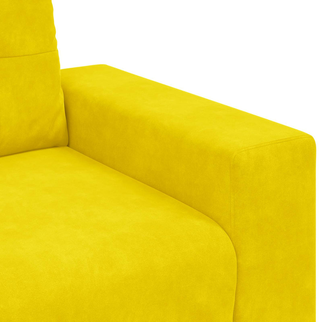 Zweisitzer-Sofa Gelb 160 cm Samt