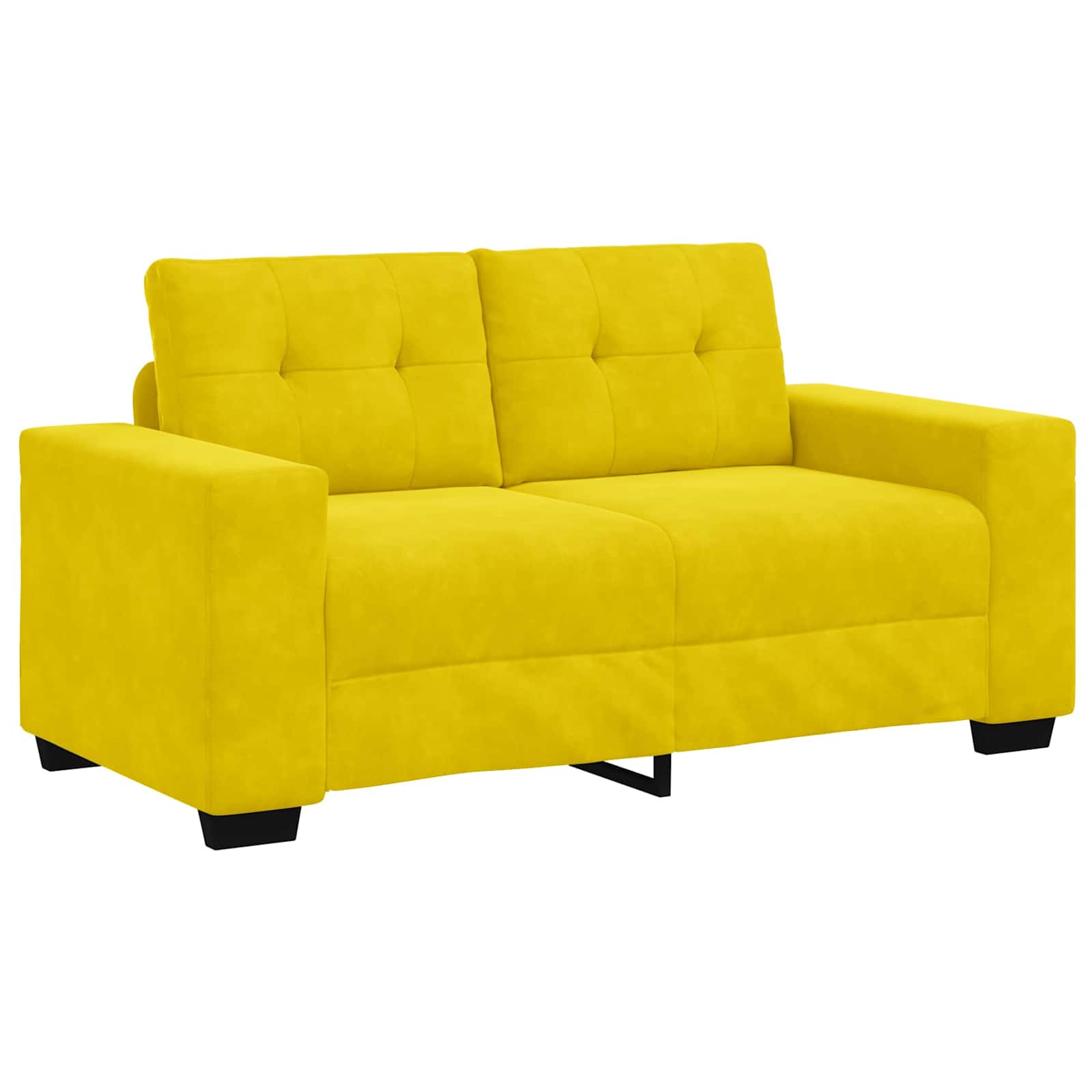 Zweisitzer-Sofa Gelb 160 cm Samt