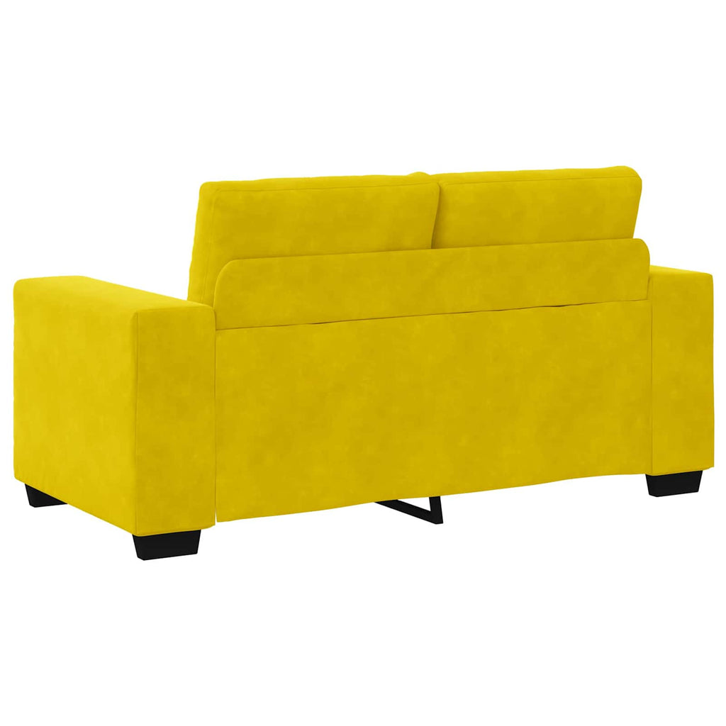 Zweisitzer-Sofa Gelb 160 cm Samt