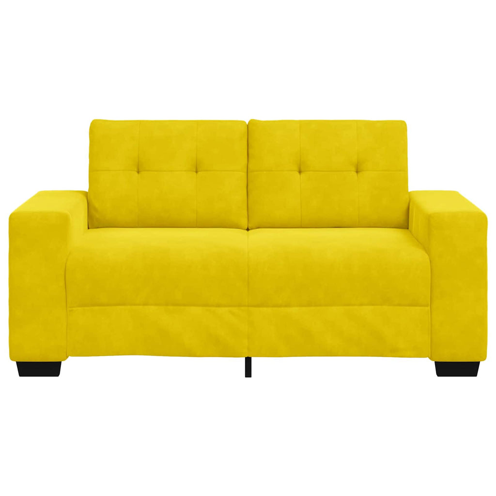 Zweisitzer-Sofa Gelb 160 cm Samt