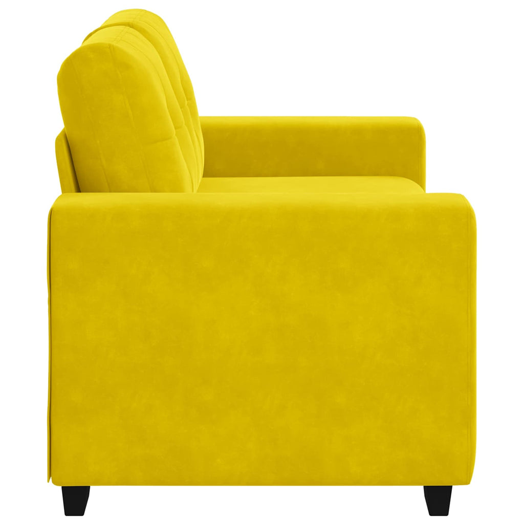 Zweisitzer-Sofa Gelb 160 cm Samt