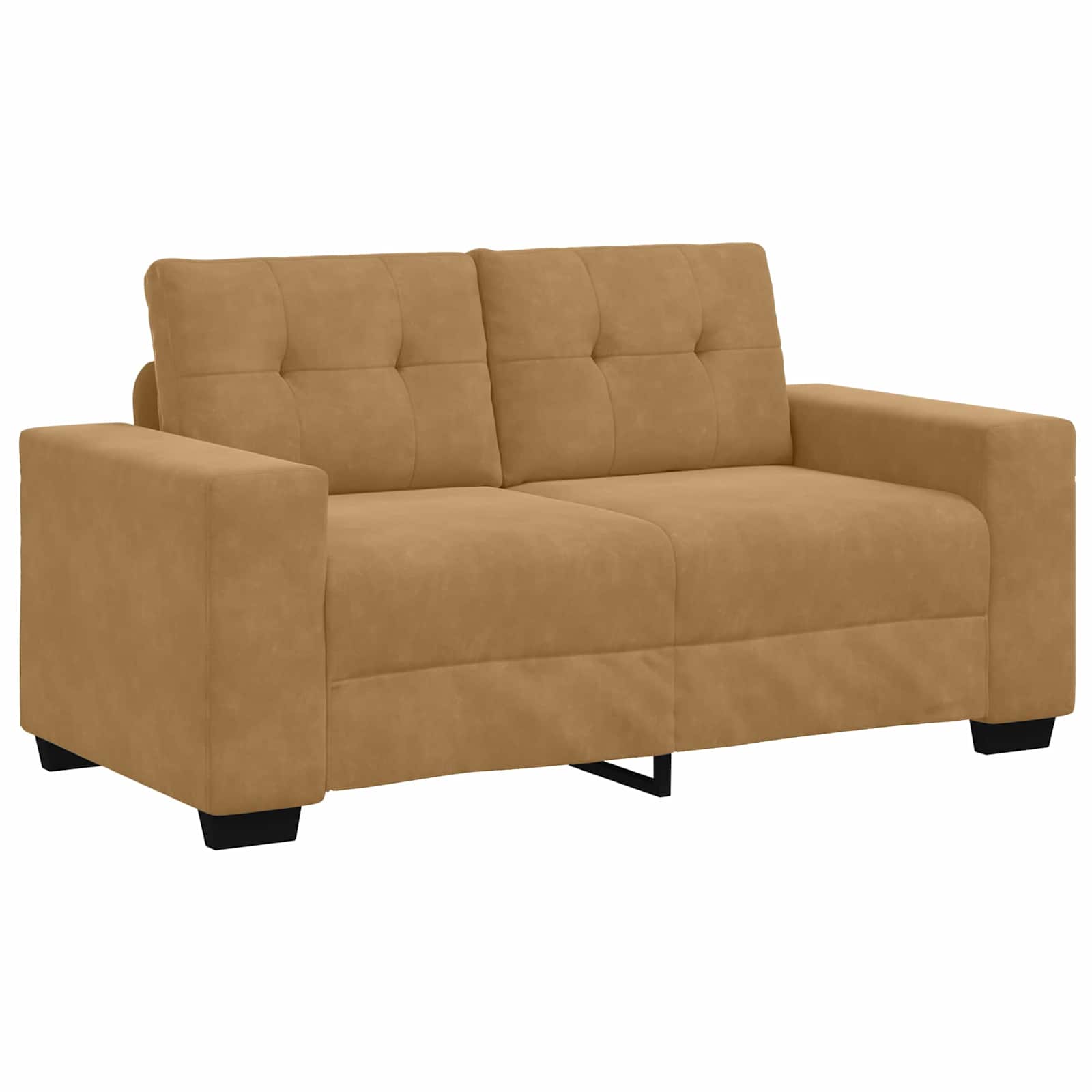 Zweisitzer-Sofa Braun 160 cm Samt