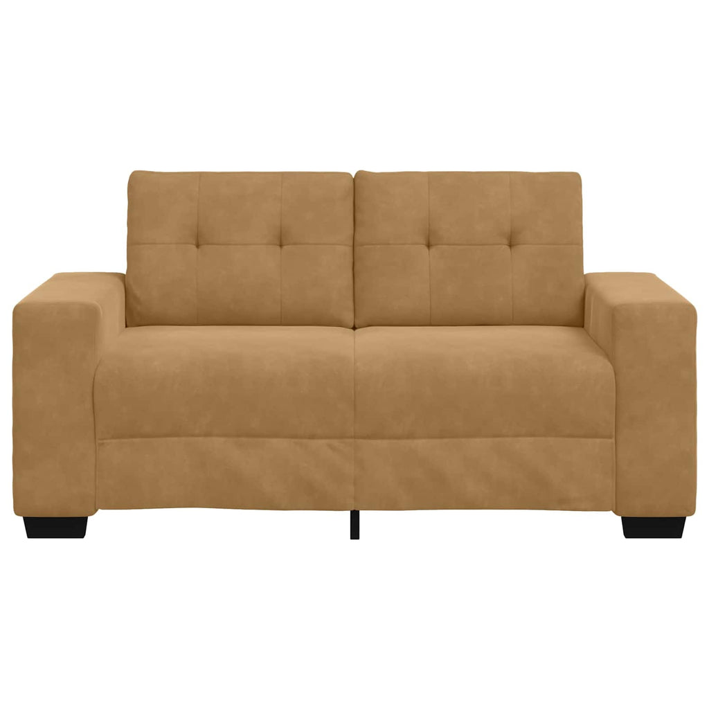 Zweisitzer-Sofa Braun 160 cm Samt