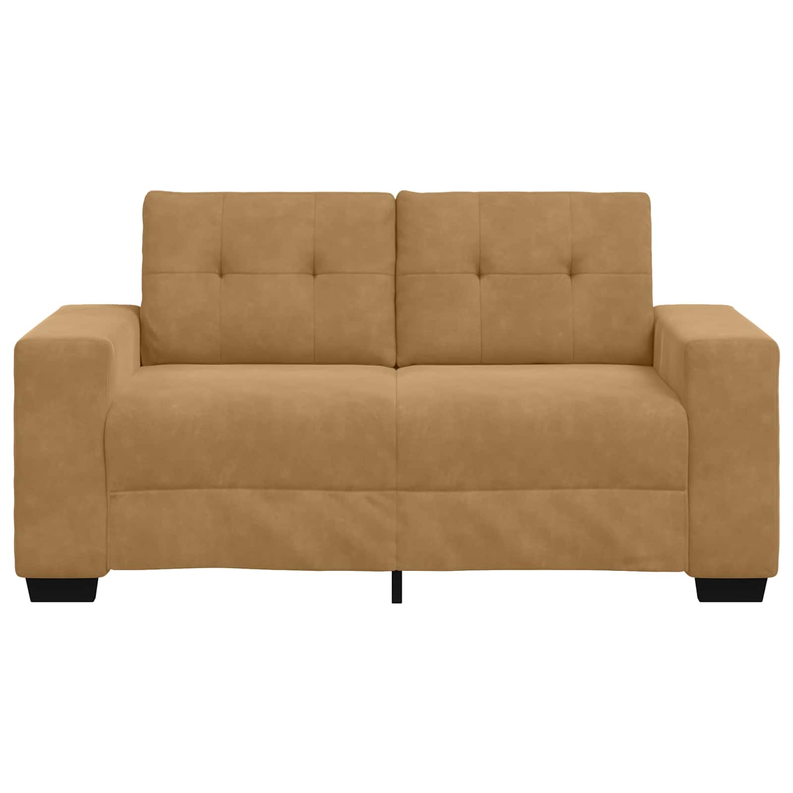 Zweisitzer-Sofa Braun 160 cm Samt