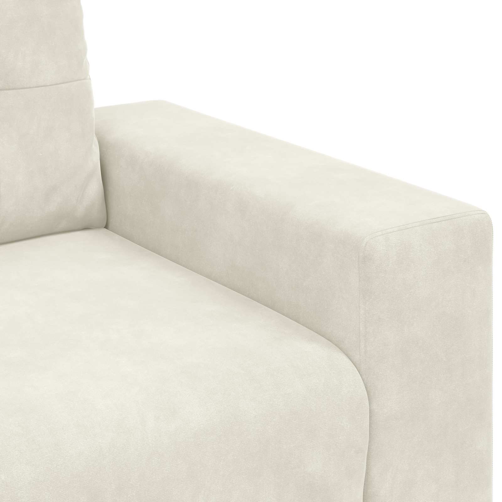 Zweisitzer-Sofa Creme 160 cm Samt