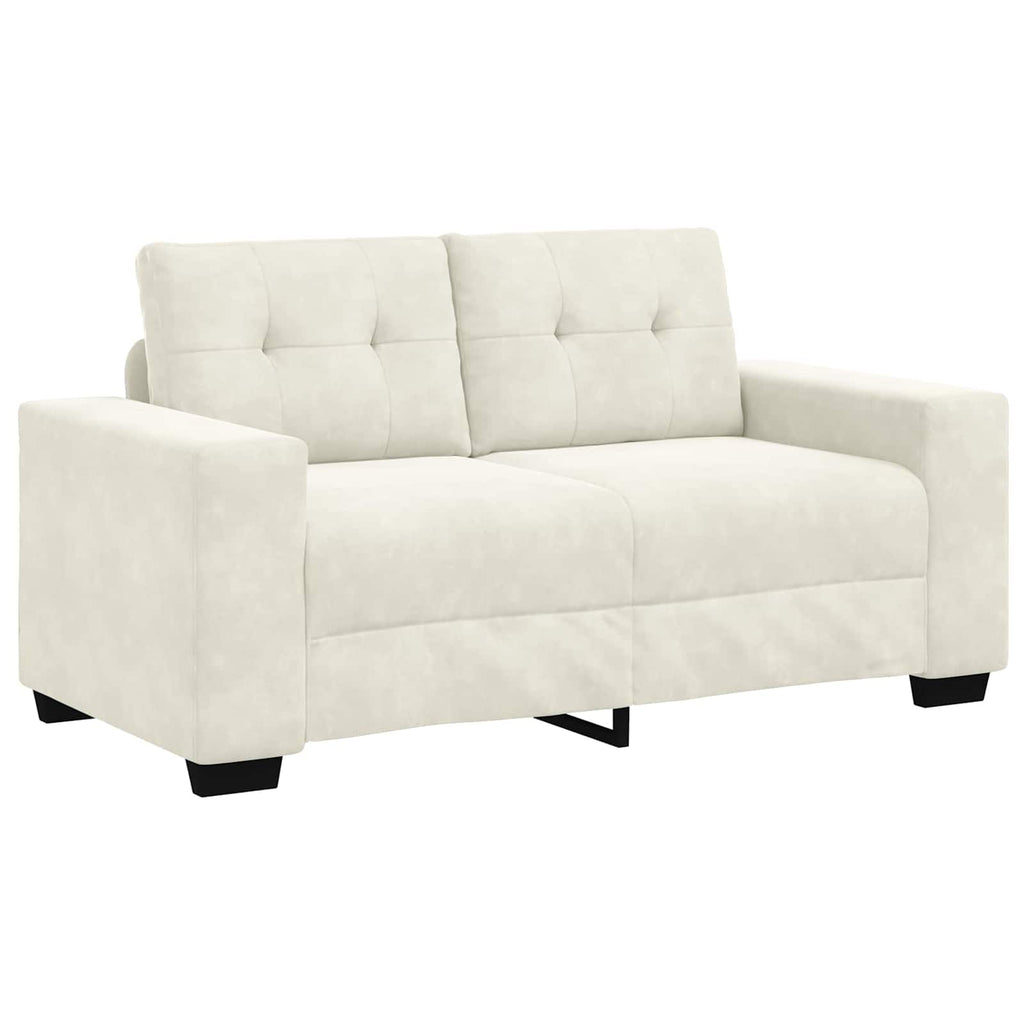 Zweisitzer-Sofa Creme 160 cm Samt