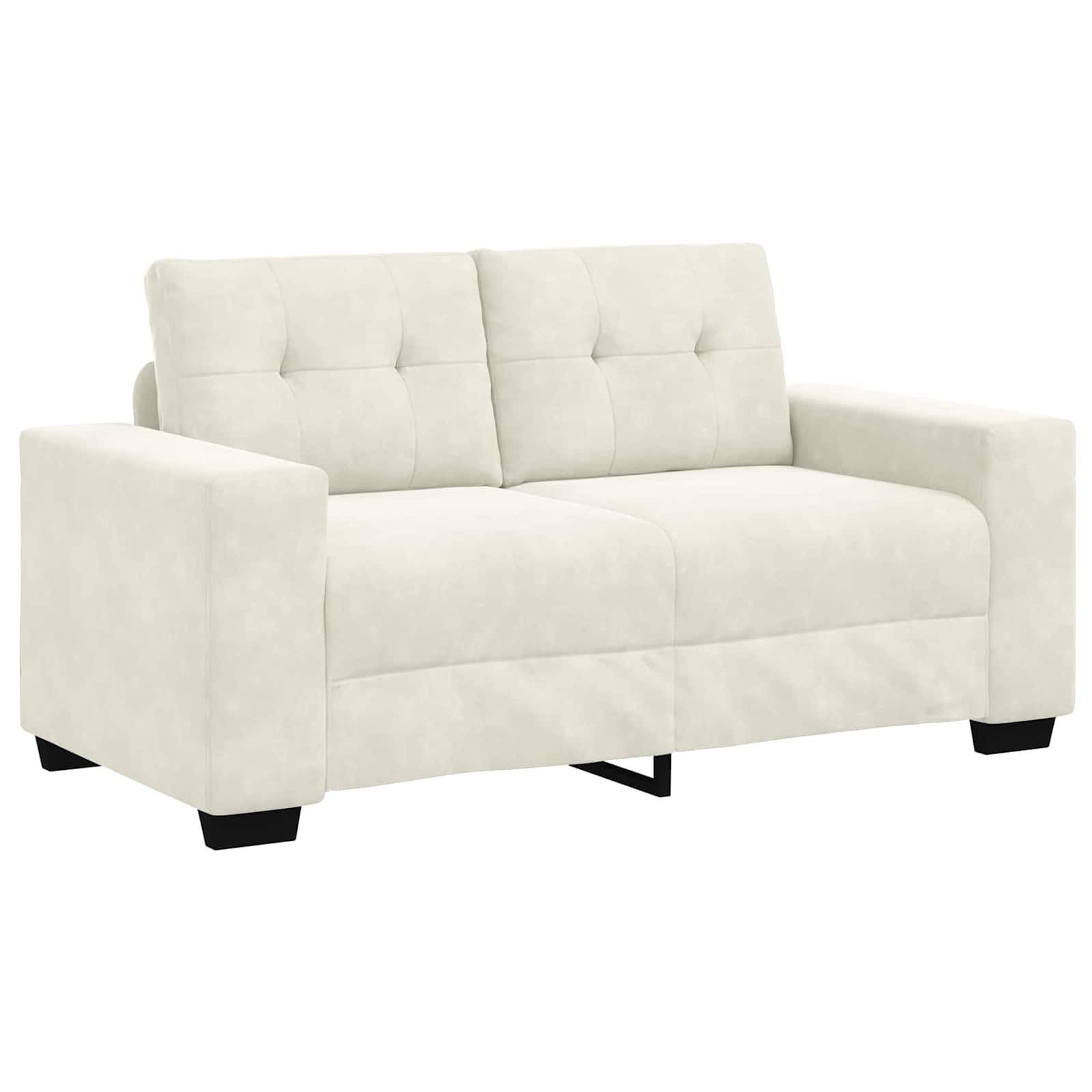 Zweisitzer-Sofa Creme 160 cm Samt