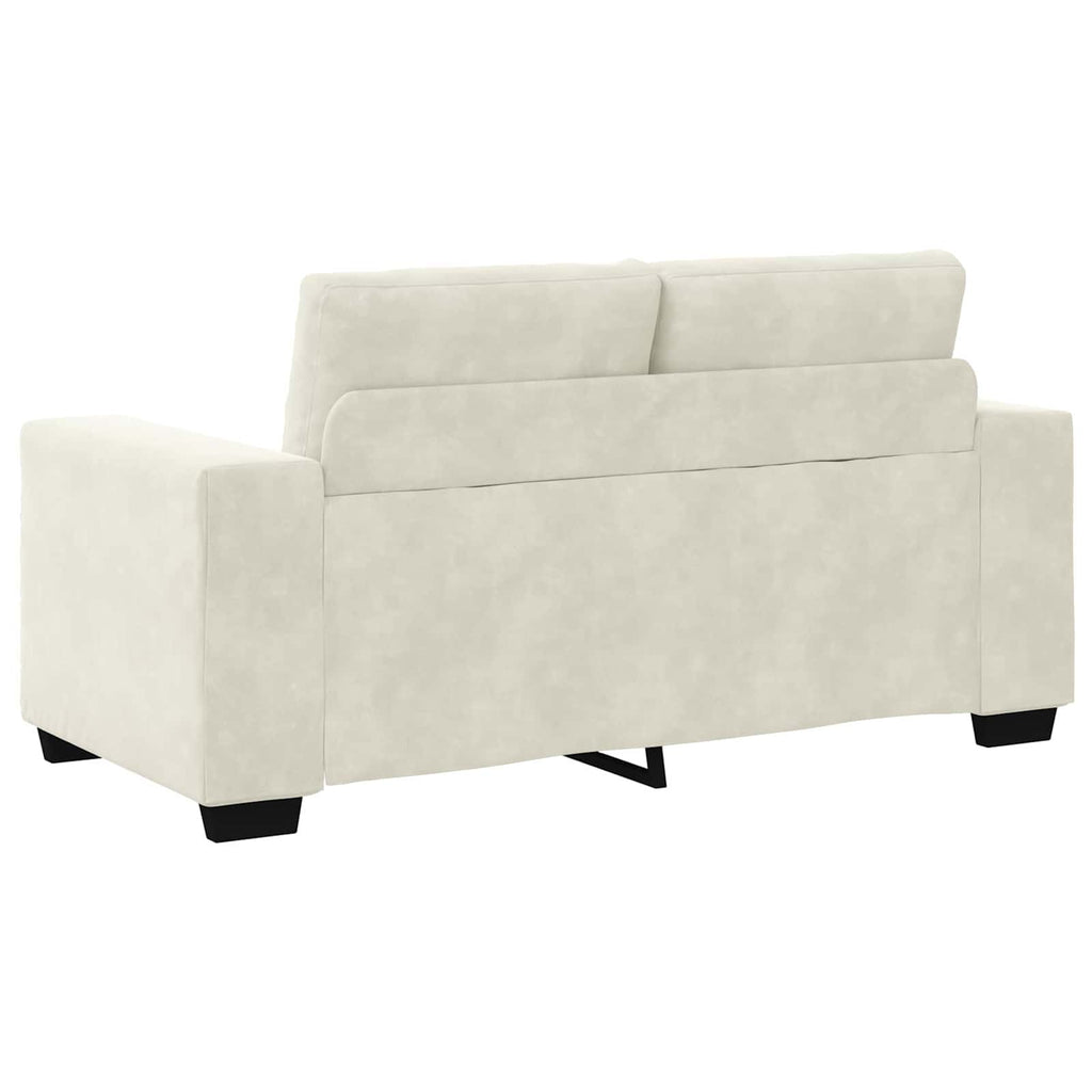 Zweisitzer-Sofa Creme 160 cm Samt