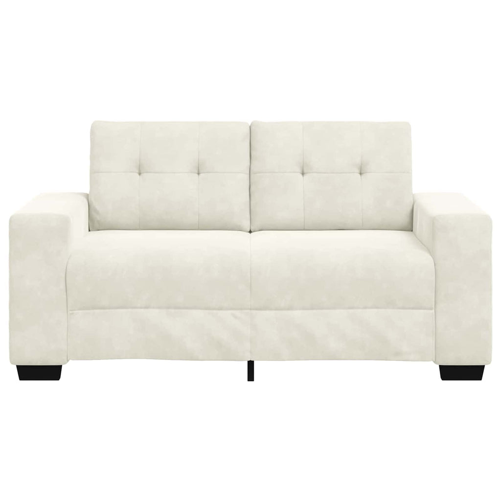 Zweisitzer-Sofa Creme 160 cm Samt
