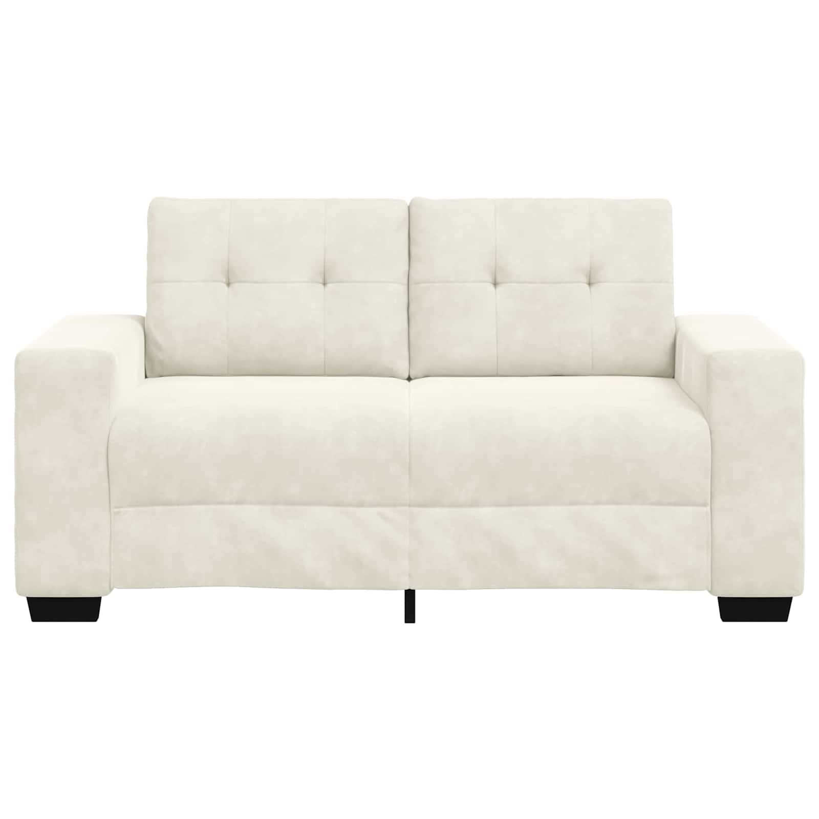 Zweisitzer-Sofa Creme 160 cm Samt