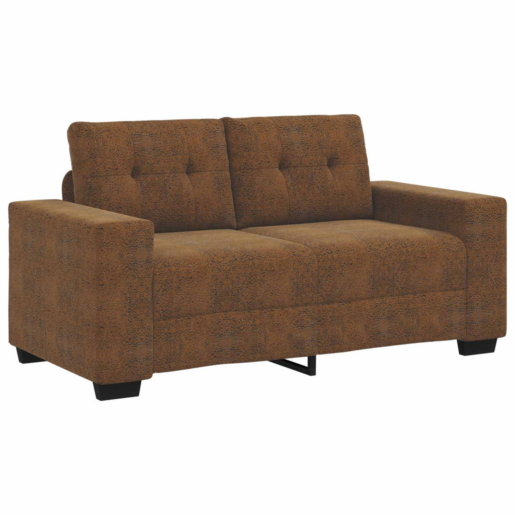 Zweisitzer-Sofa Braun 160 cm Kunstleder
