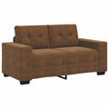 Zweisitzer-Sofa Braun 160 cm Kunstleder