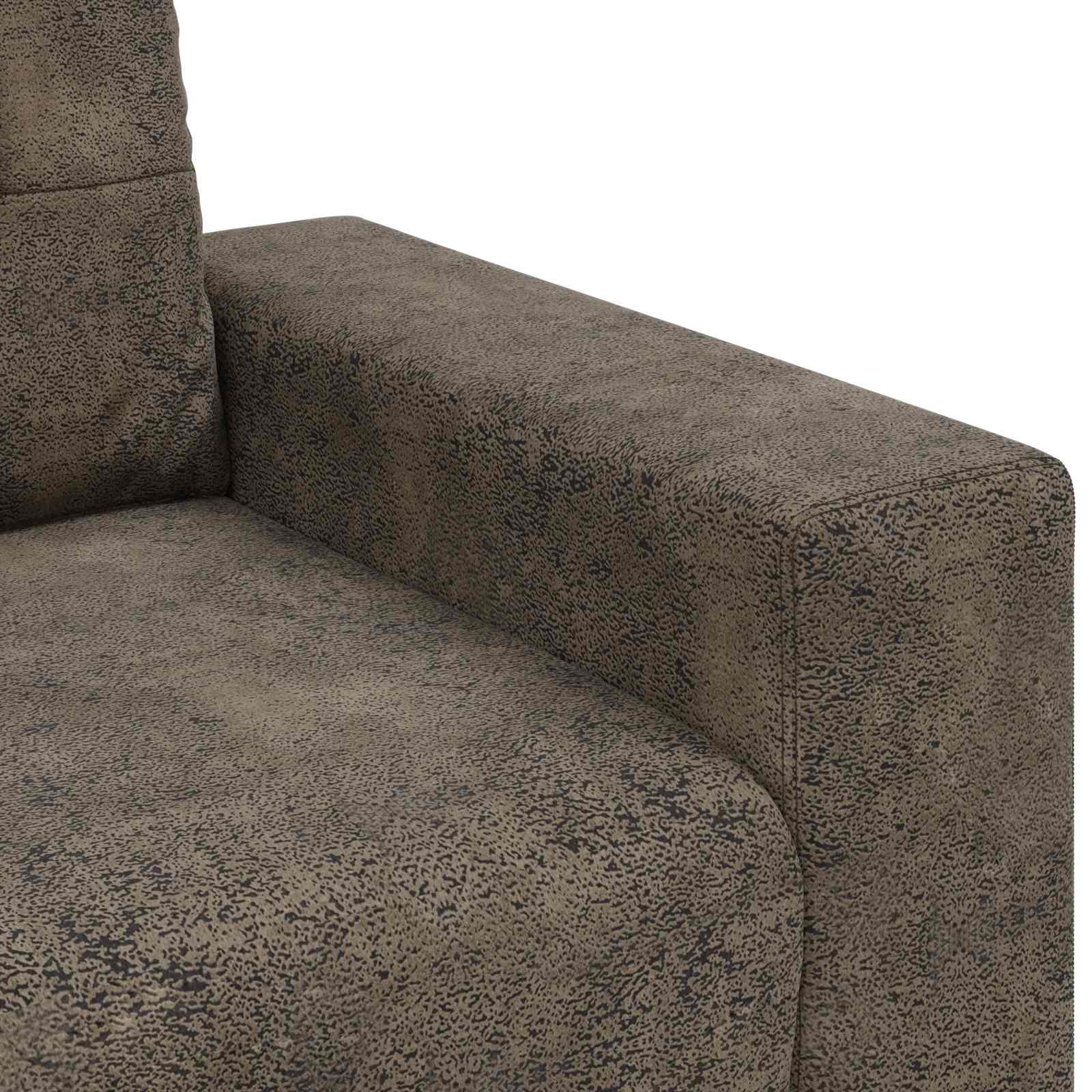 Liebesessel Dunkelgrau 160 cm Kunstwildleder