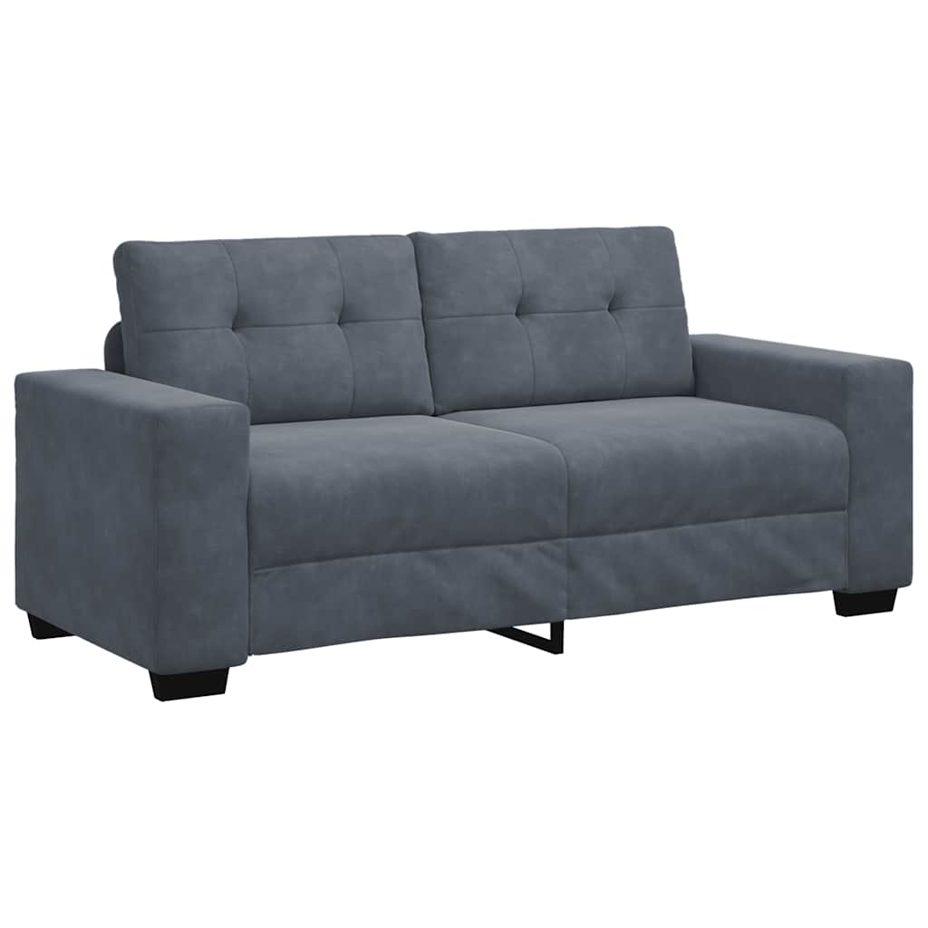 Zweisitzer-Sofa Dunkelgrau 180x77x82 cm Samt