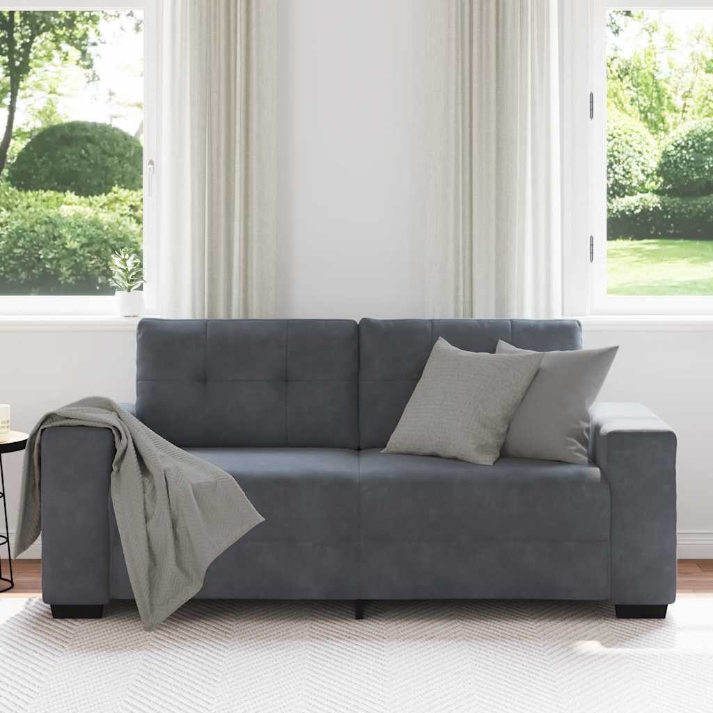 Zweisitzer-Sofa Dunkelgrau 180x77x82 cm Samt