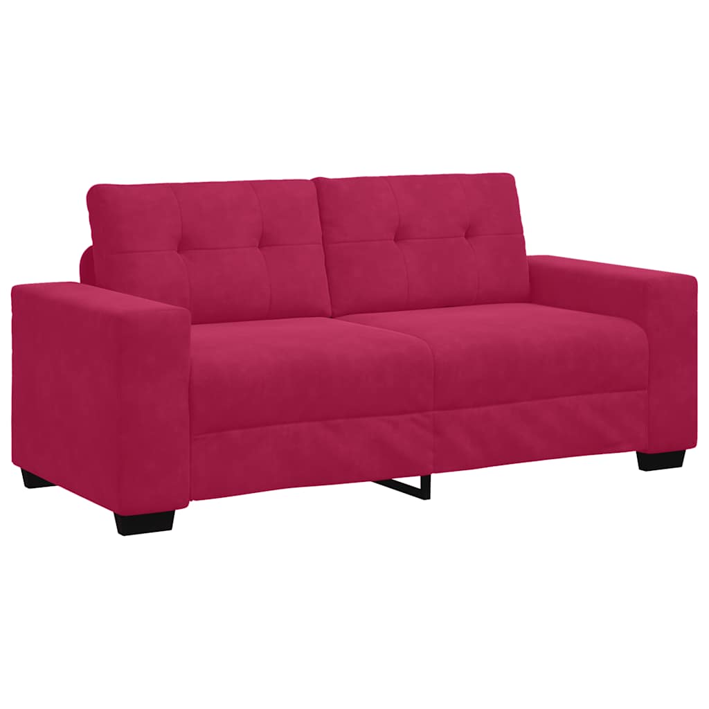 Zweisitzer-Sofa Weinrot 180x77x82 cm Samt