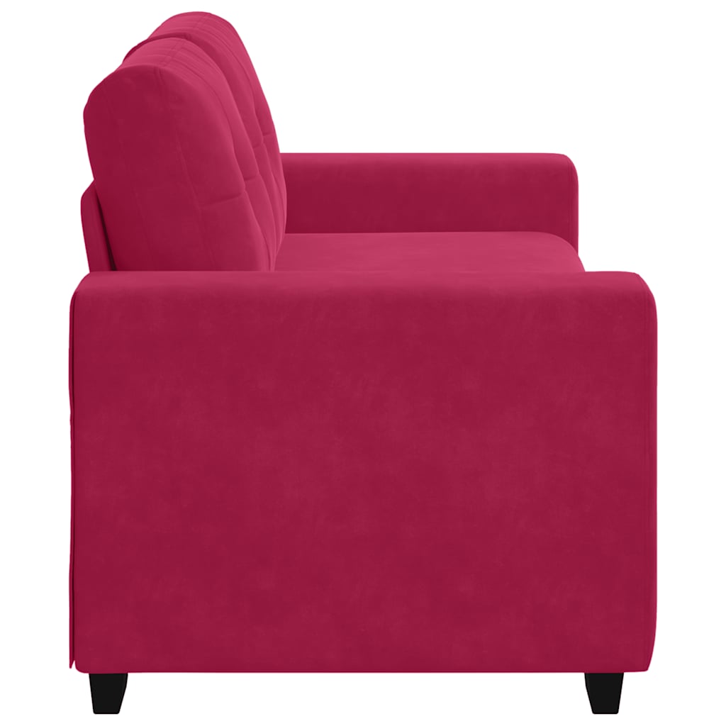 Zweisitzer-Sofa Weinrot 180x77x82 cm Samt