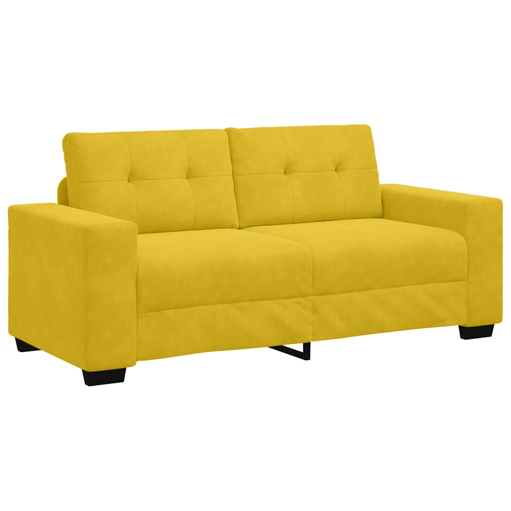 Zweisitzer-Sofa Gelb 180x77x82 cm Samt