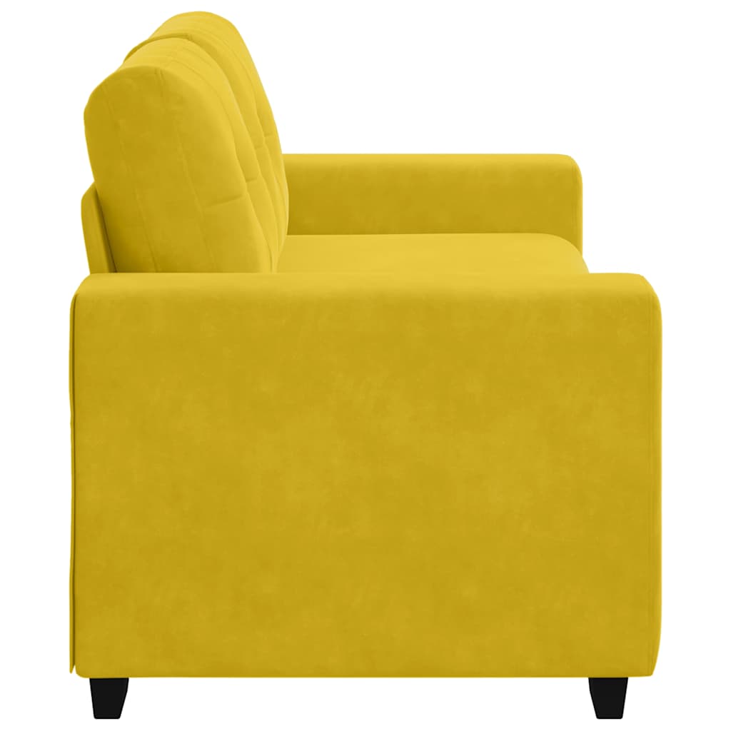 Zweisitzer-Sofa Gelb 180x77x82 cm Samt