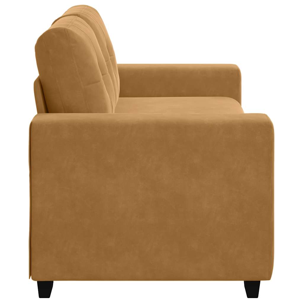 Zweisitzer-Sofa Braun 180x77x82 cm Samt