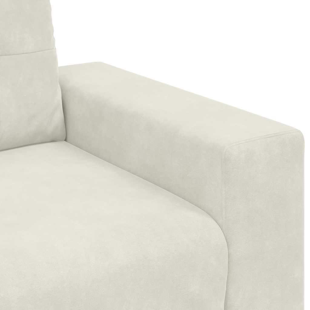 Zweisitzer-Sofa Creme 180x77x82 cm Samt