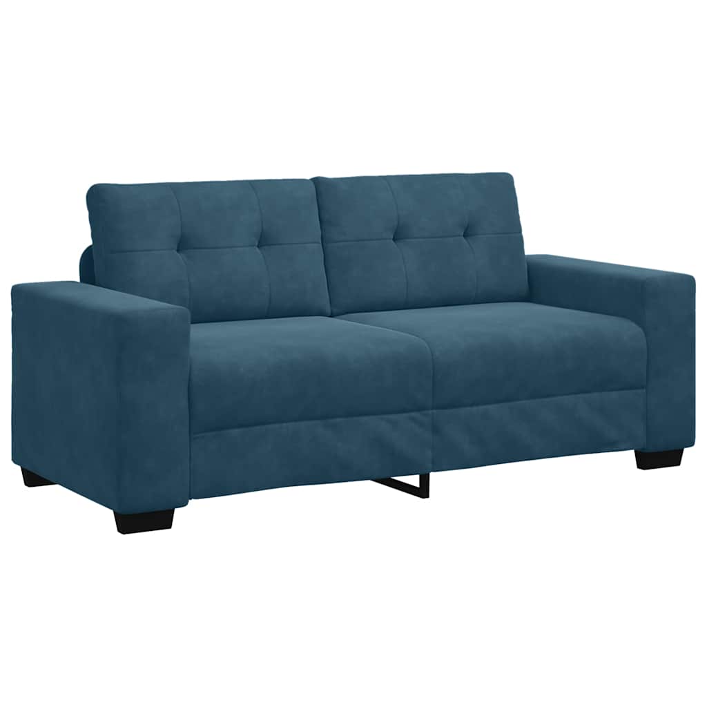 Zweisitzer-Sofa Blau 180x77x82 cm Samt