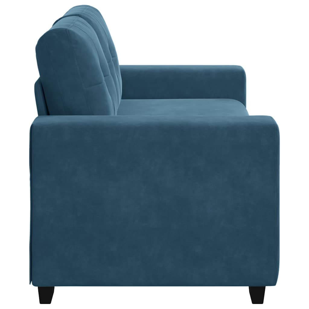 Zweisitzer-Sofa Blau 180x77x82 cm Samt