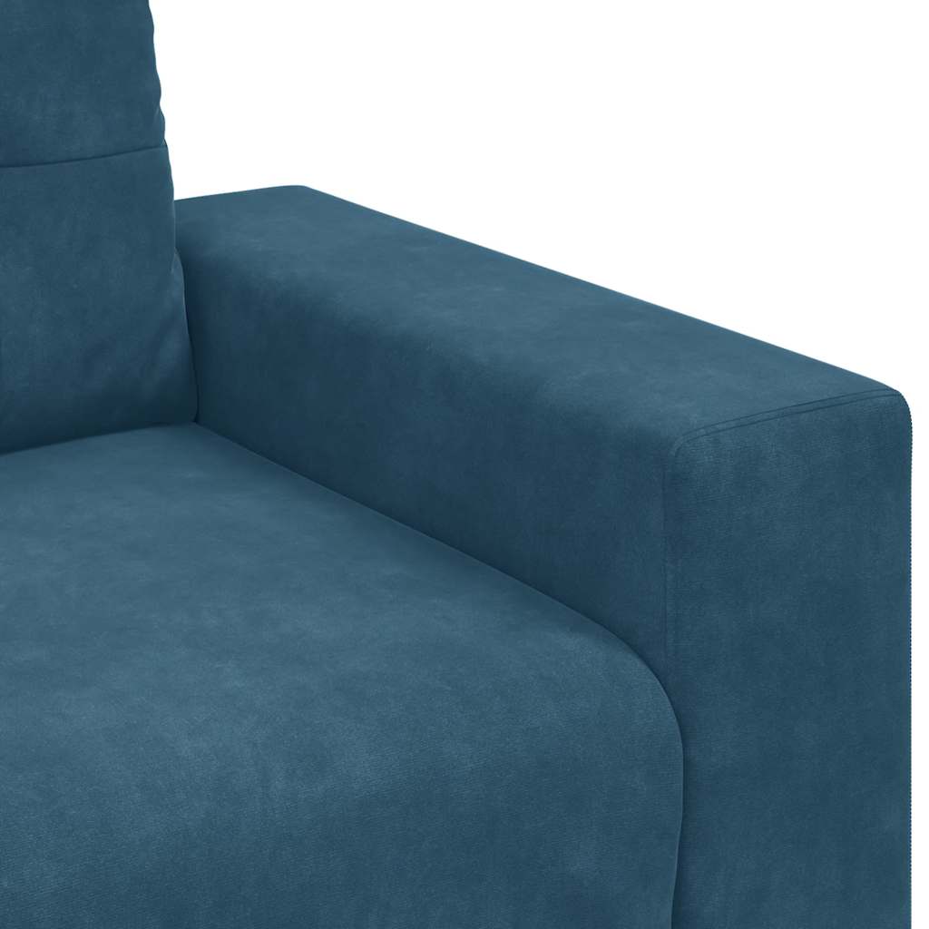 Zweisitzer-Sofa Blau 180x77x82 cm Samt
