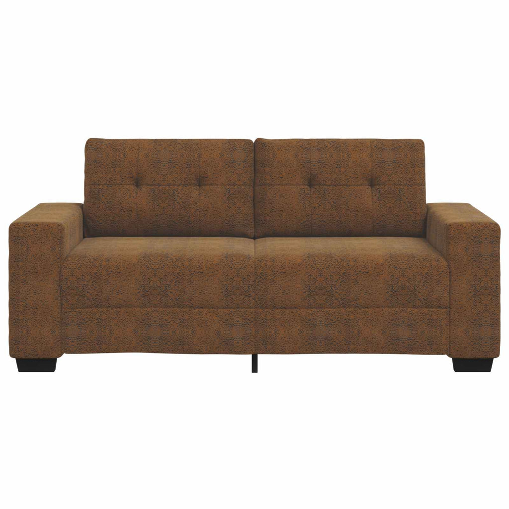 Zweisitzer-Sofa Braun 180 cm Kunstleder