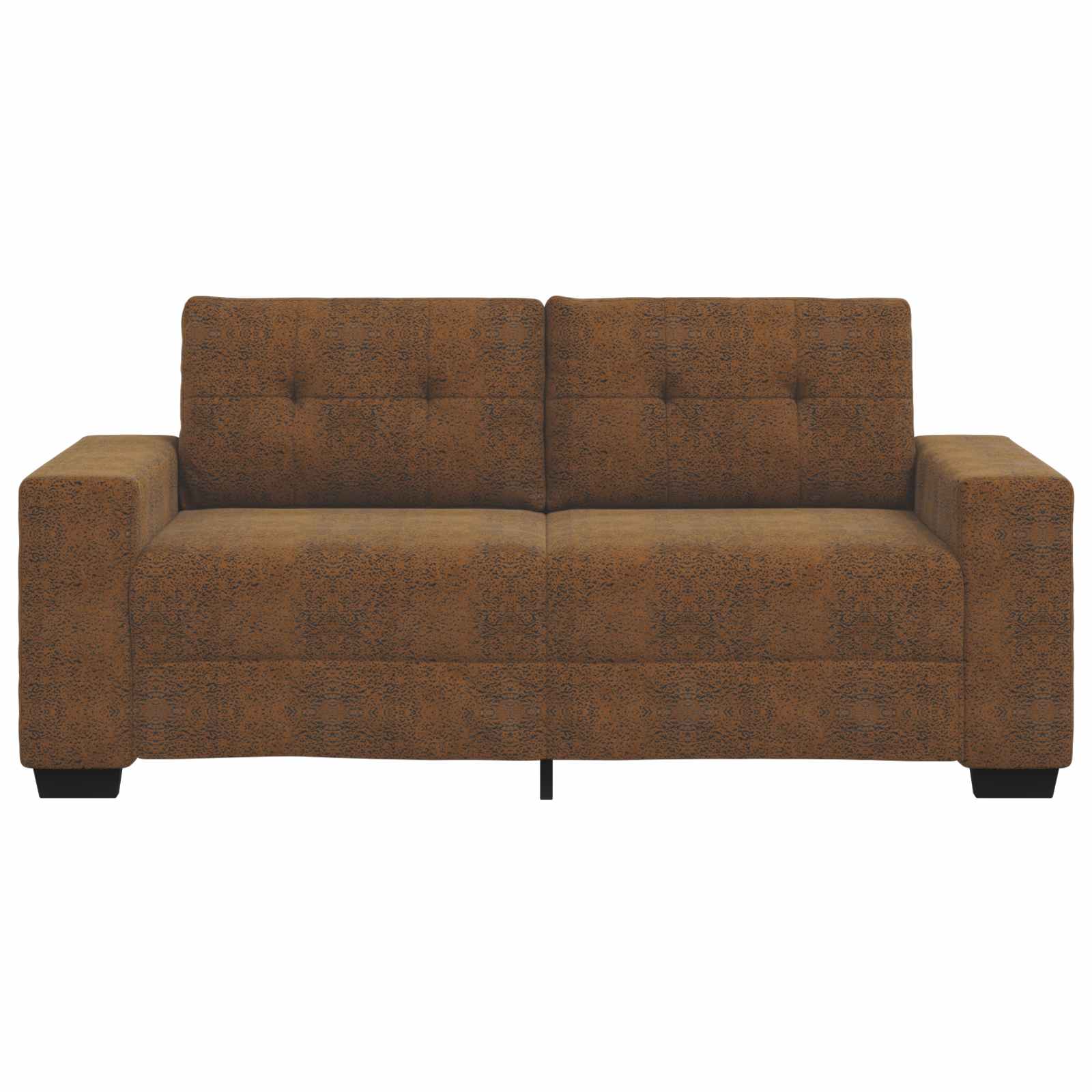Zweisitzer-Sofa Braun 180 cm Kunstleder