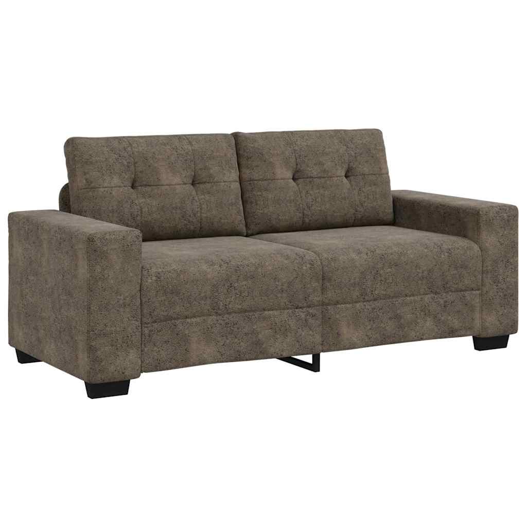 Zweisitzer-Sofa Dunkelgrau 180 cm Kunstleder