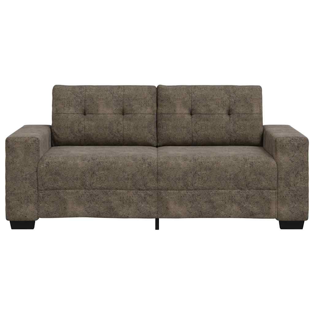 Zweisitzer-Sofa Dunkelgrau 180 cm Kunstleder