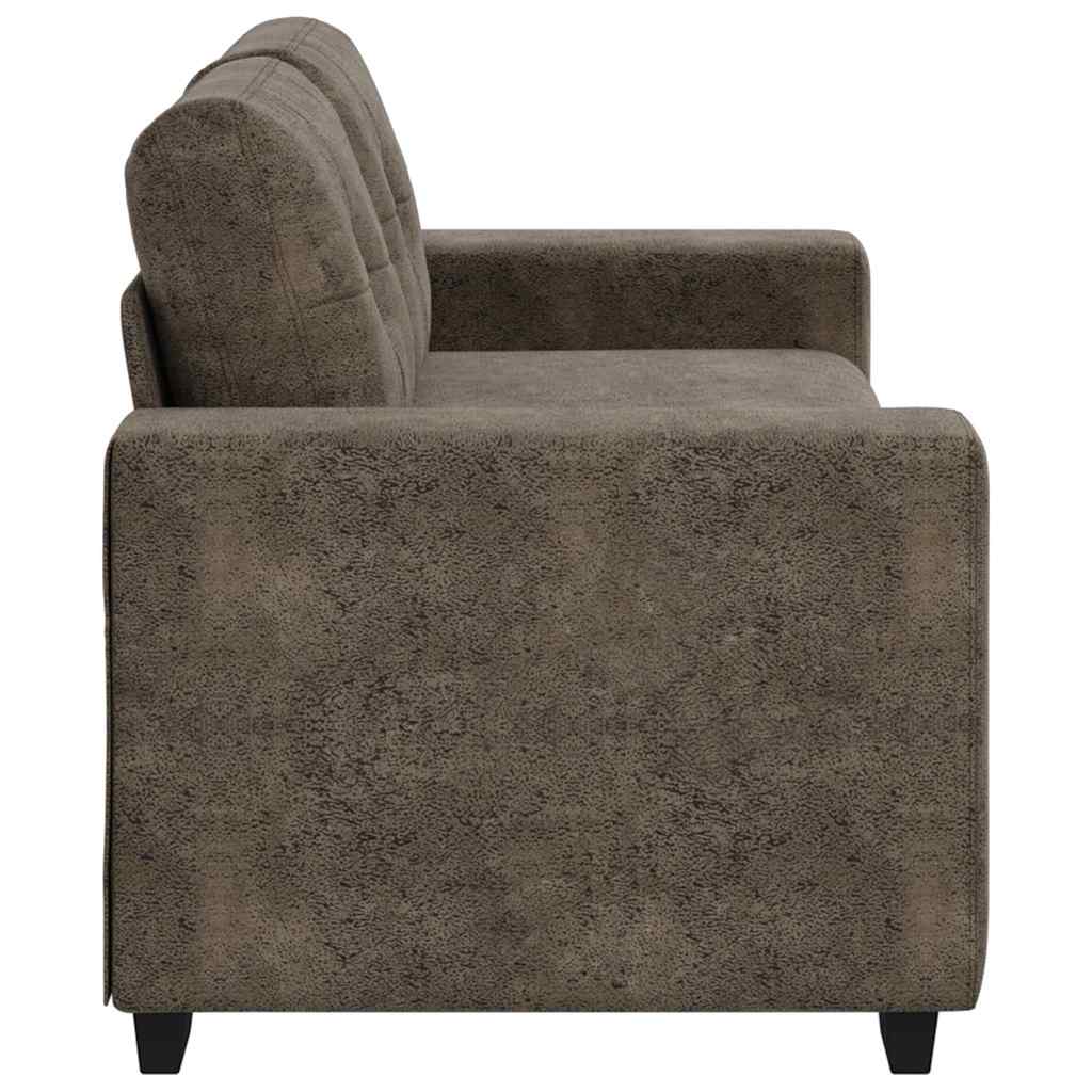 Zweisitzer-Sofa Dunkelgrau 180 cm Kunstleder