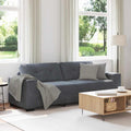 3-Sitzer-Sofa Dunkelgrau 220x78x80 cm Samt