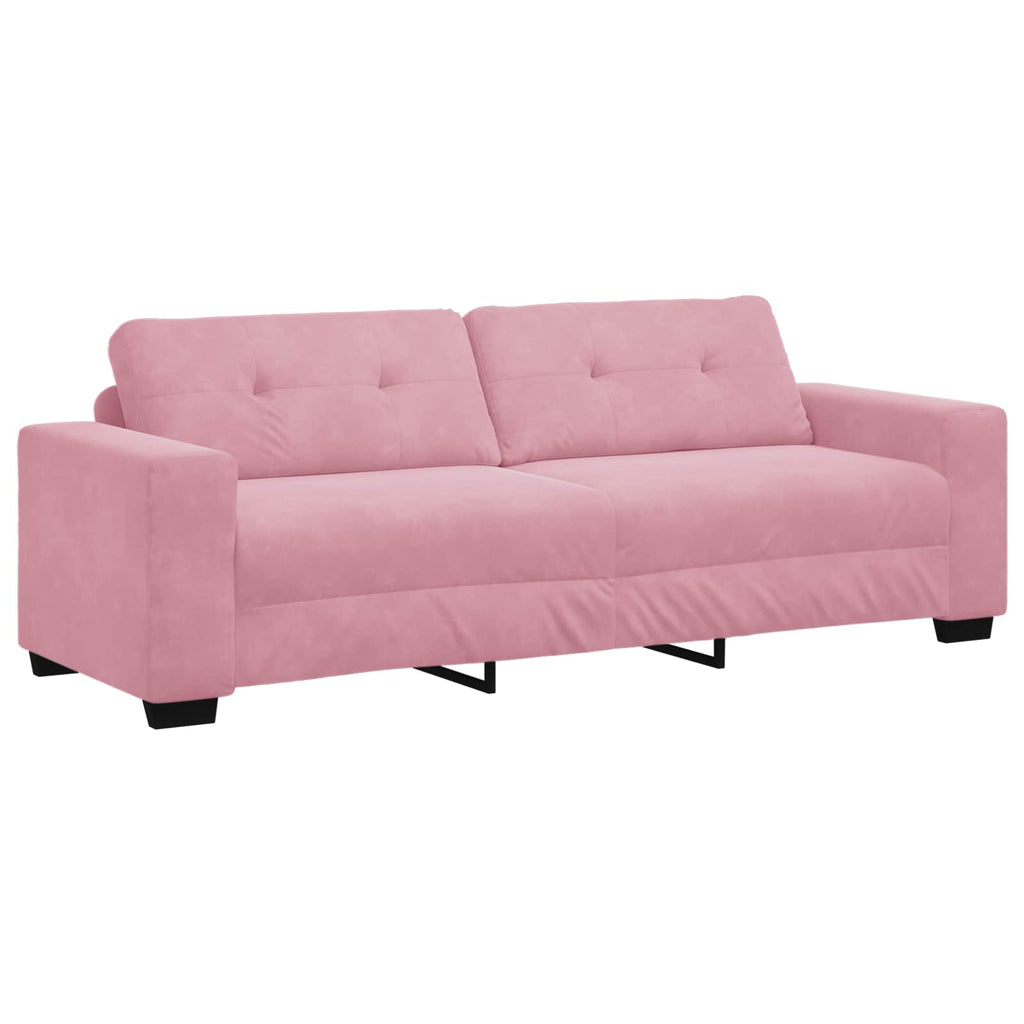 3-Sitzer-Sofa Rosa 220 cm Samt