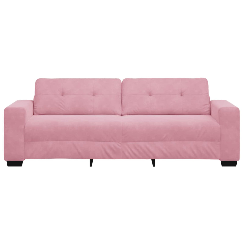 3-Sitzer-Sofa Rosa 220 cm Samt