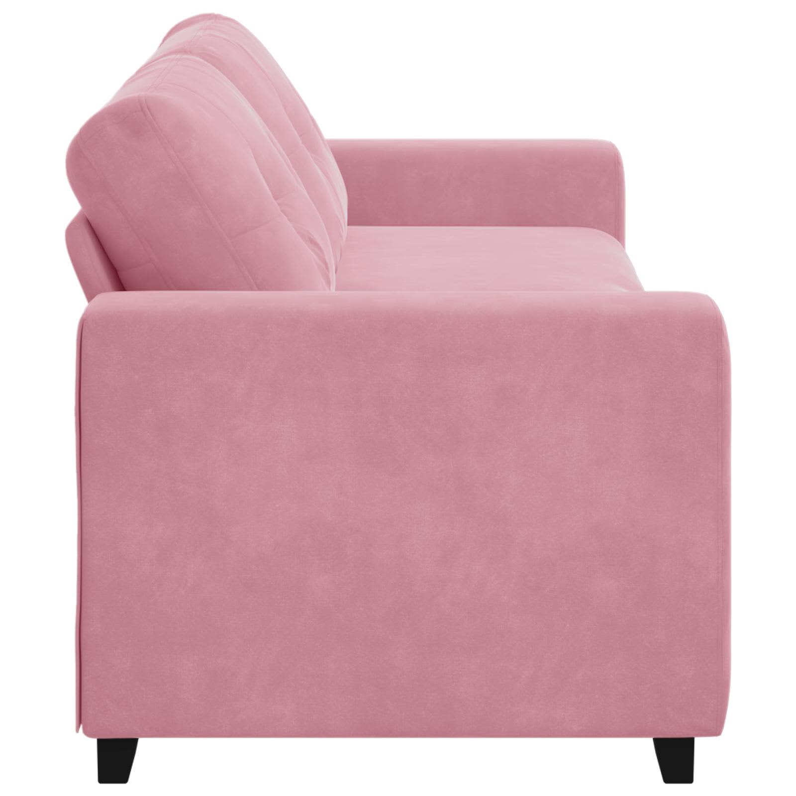 3-Sitzer-Sofa Rosa 220 cm Samt