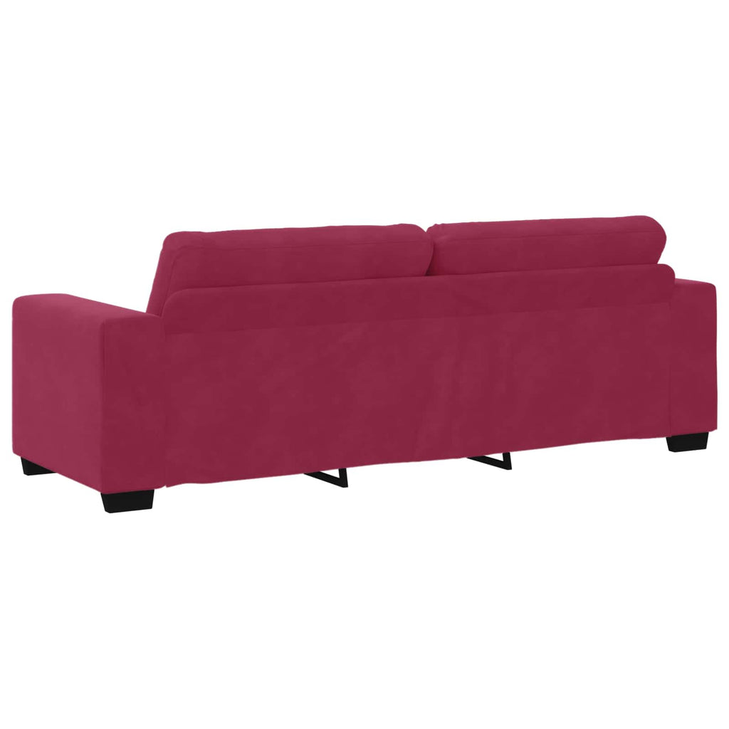 3-Sitzer-Sofa Weinrot 220 cm Samt
