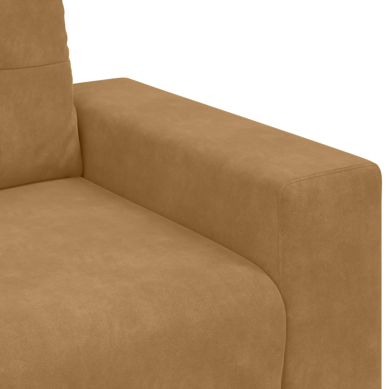 3-Sitzer-Sofa Braun 220 cm Samt