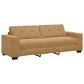 3-Sitzer-Sofa Braun 220 cm Samt