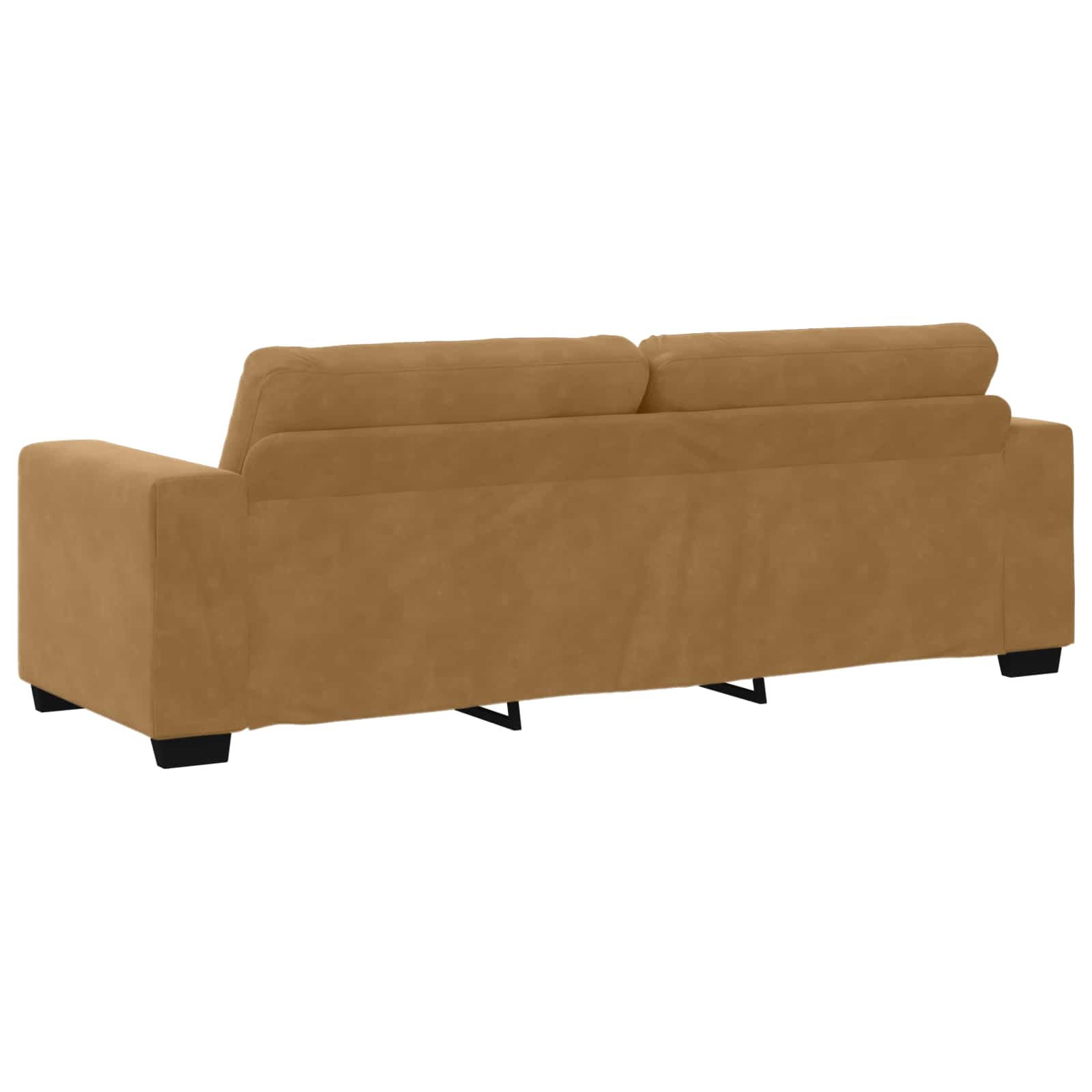 3-Sitzer-Sofa Braun 220 cm Samt