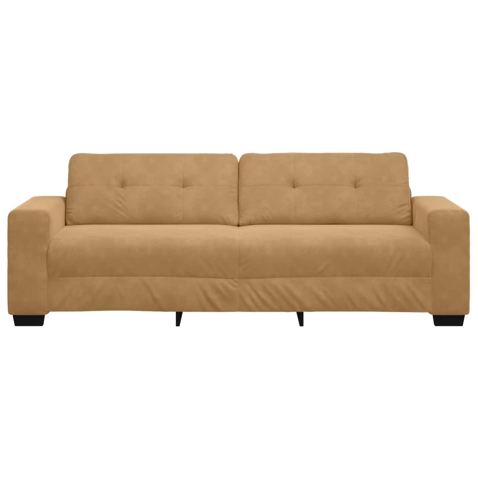 3-Sitzer-Sofa Braun 220 cm Samt