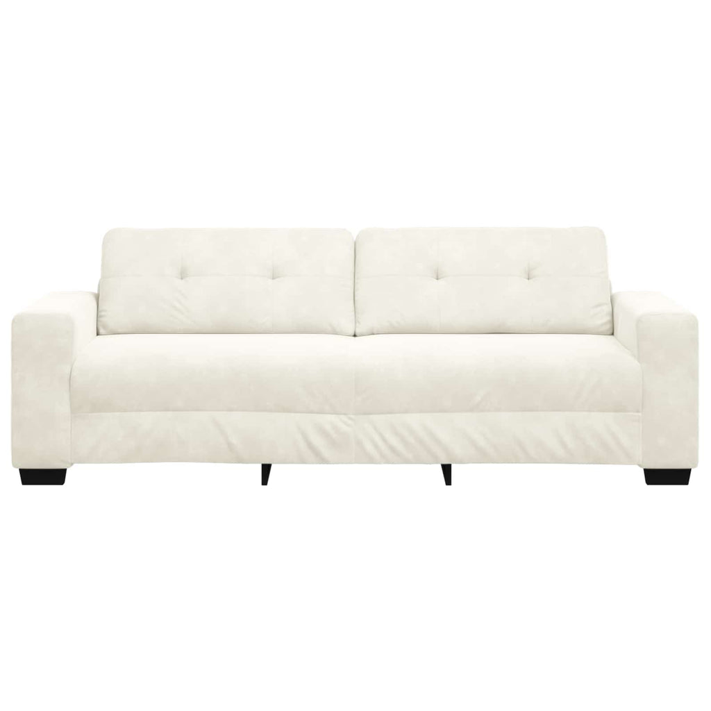3-Sitzer-Sofa Creme 220 cm Samt