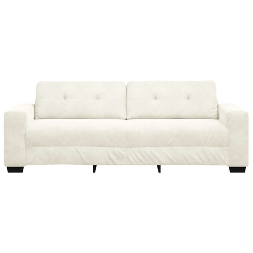 3-Sitzer-Sofa Creme 220 cm Samt