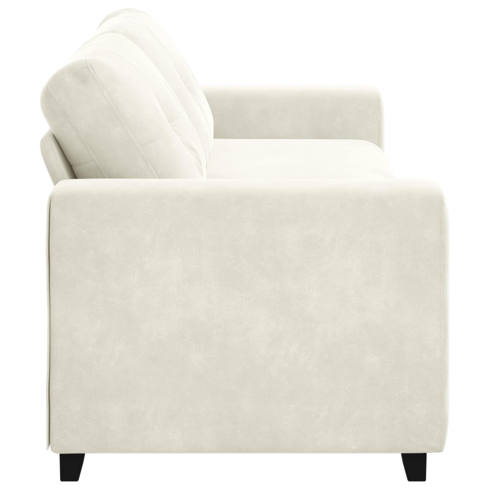 3-Sitzer-Sofa Creme 220 cm Samt