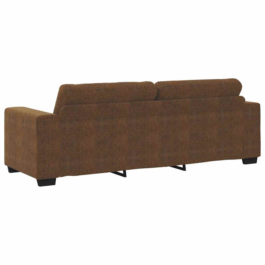 3-Sitzer-Sofa Braun 220 cm Kunstleder