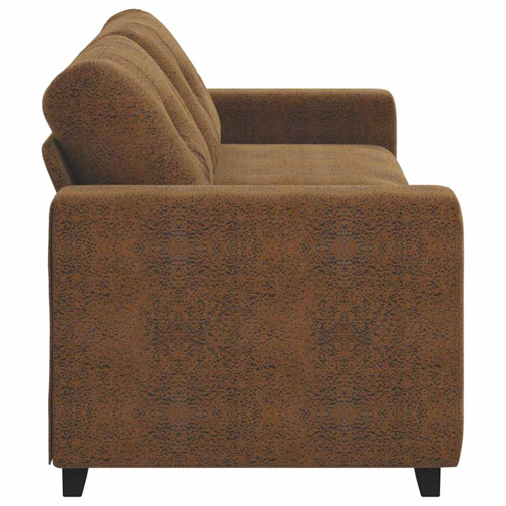 3-Sitzer-Sofa Braun 220 cm Kunstleder