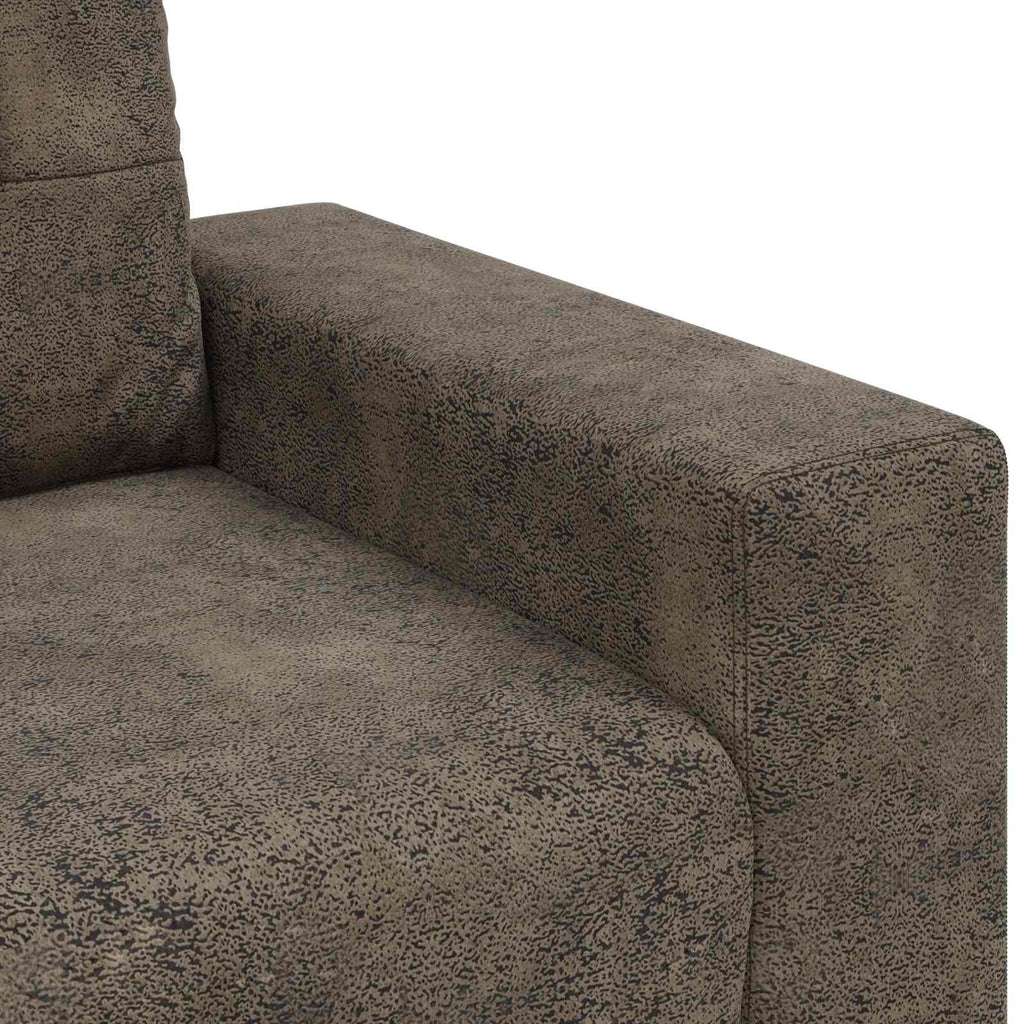 3-Sitzer-Sofa Dunkelgrau 220 cm Kunstleder